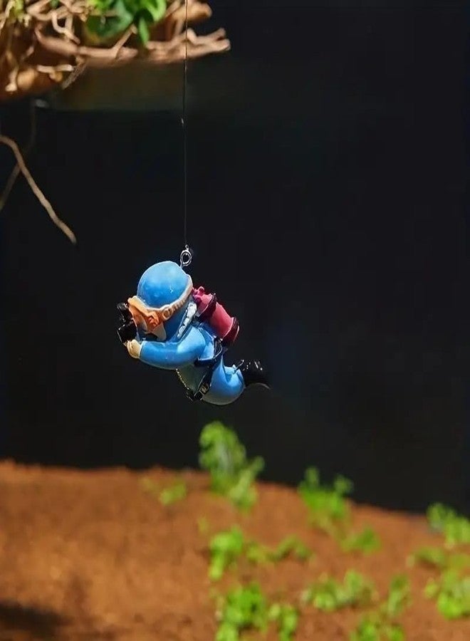 VAYINATO® 1 Piece (Blue) Floating Mini Cute Photo Diver Aquarium Fish Tank Simulation Decoration Ornaments | Made with Eco Friendly Resin | No Harm to Fish by Petzlifeworld - Image 5